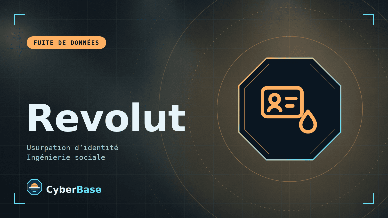 Illustration de « Revolut et les fausses réquisitions » : le pictogramme de la rubrique Actualité et le nom du sujet sur une image de fond assombrie
