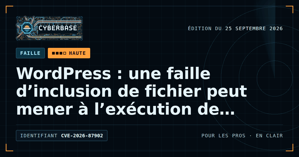 Un site web dont le gabarit de page charge un fichier venu d’un dossier étranger, symbolisé par un engrenage hors cadre