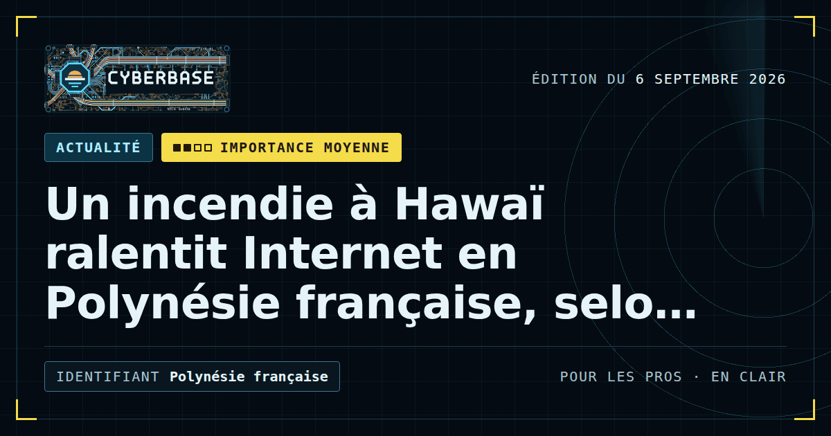 Un câble sous-marin relie une île du Pacifique à un rivage en flammes, tandis que des vagues de débit internet s’amenuisent.