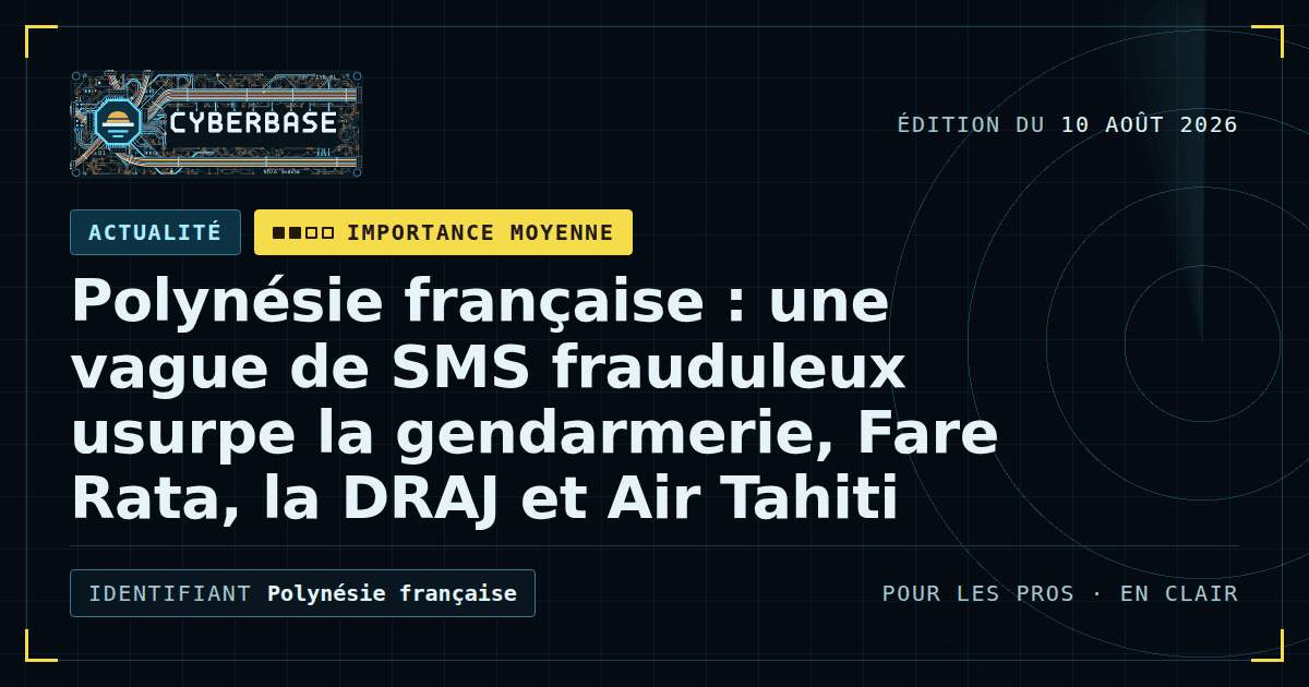 Un téléphone polynésien reçoit en rafale des SMS suspects : amende à payer, colis bloqué, points de fidélité sur le point d’expirer.